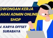 Lowongan Kerja CV Karya Offset Surabaya Sebagai Admin Online Shop