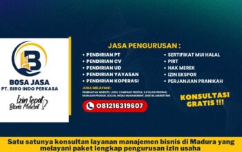 Bosa Jasa Satu satunya konsultan layanan manajemen bisnis di madura yang melayani paket lengkap pengurusan izIn usaha