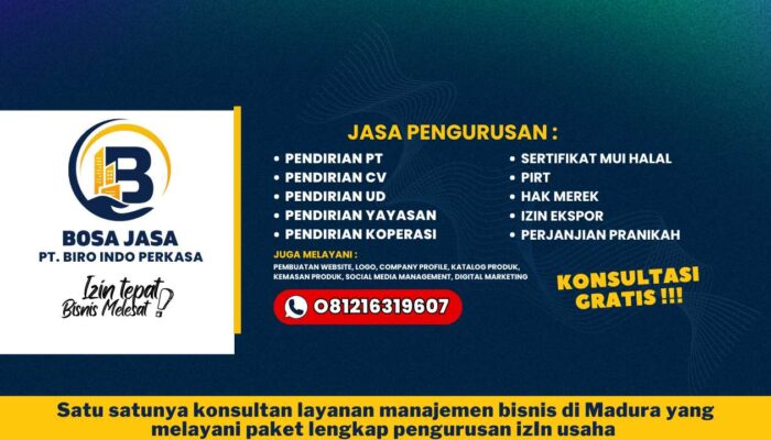 BOSA JASA Pertama dan Satu-satunya di Madura yang Melayani Paket Lengkap Pengurusan Izin Usaha Hanya Dari Rumah