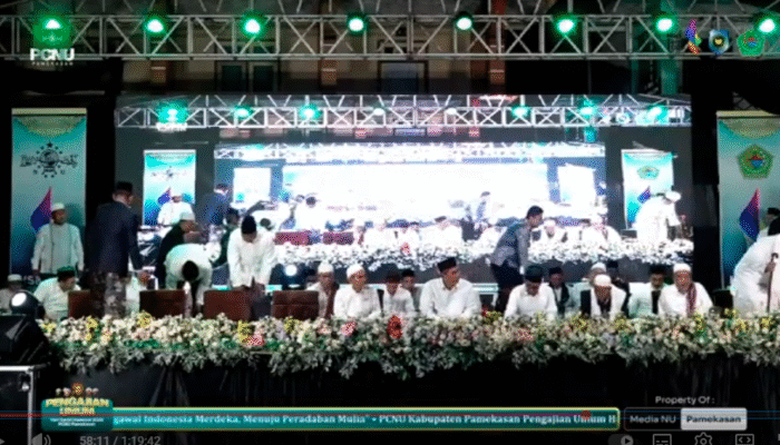 KH. Zulfa Mustofa Hadiri Puncak HSN 2025 PCNU Pamekasan di Miftahul Qulub Polagan